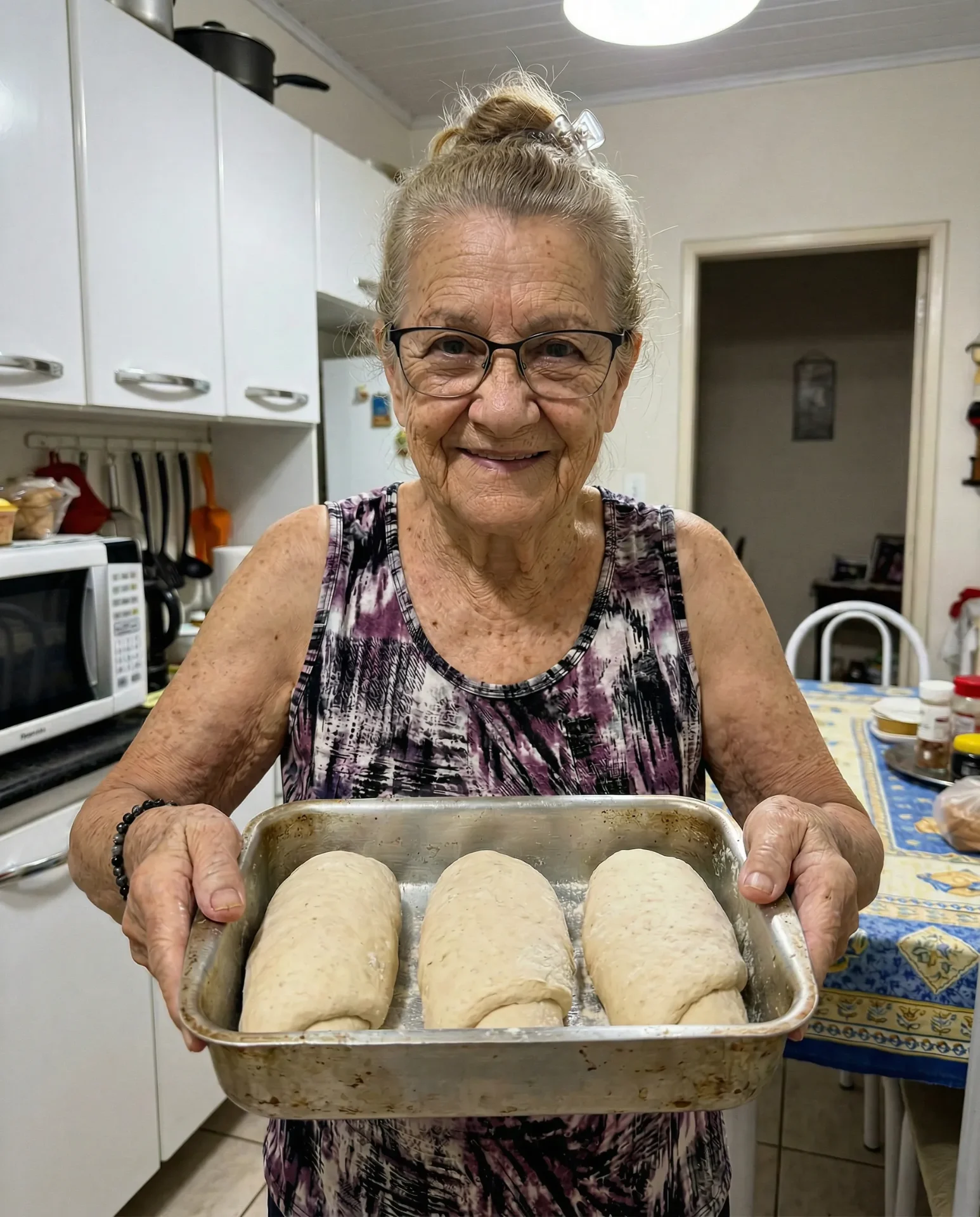 Personagem idosa realista criada com prompt